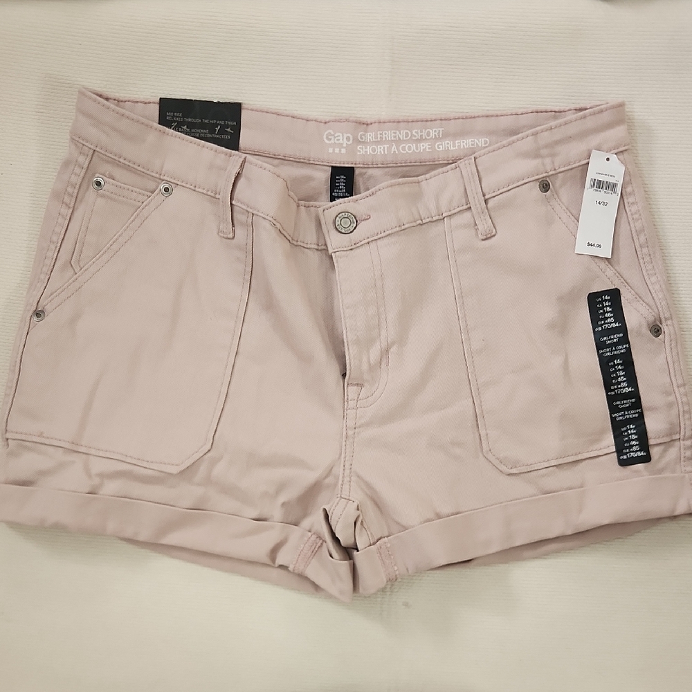 NWT GAP Girlfriend Short Pale Pink Women's Size 12 16 18